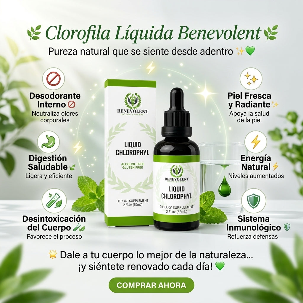 🌿 Clorofila Líquida Benevolent — 60 ml